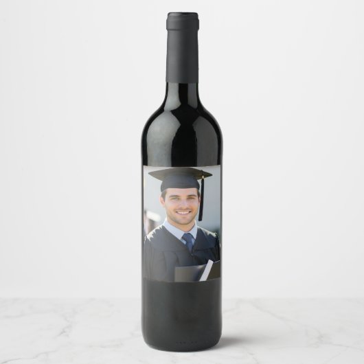 Personalized Graduation Photo Keepsake Memory Gift ワインラベル (正面)