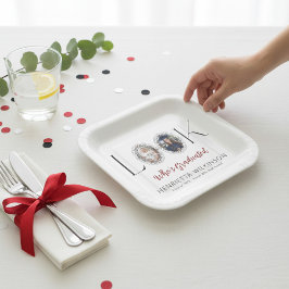 Personalized Graduation Photo Memory Paper Plates ペーパープレート