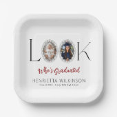 Personalized Graduation Photo Memory Paper Plates ペーパープレート (正面)
