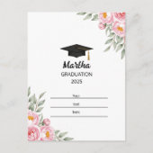 Personalized Graduation Postcard for Her – Custom  ポストカード (正面)