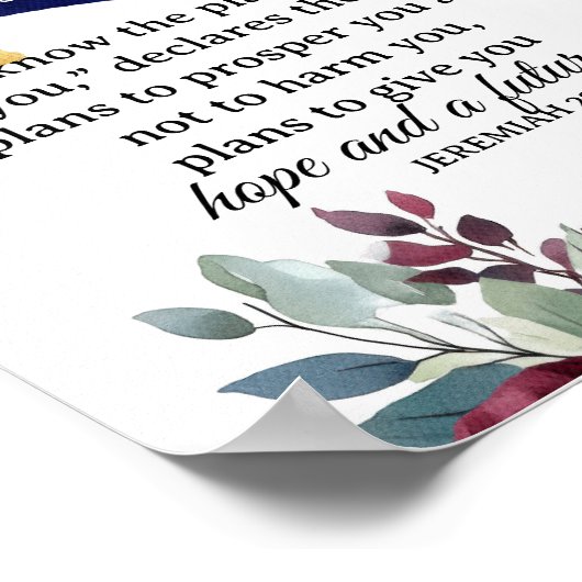 Personalized Graduation Poster with Name . Bible v ポスター (角)