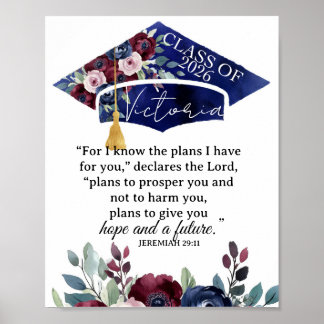 Personalized Graduation Poster with Name . Bible v ポスター