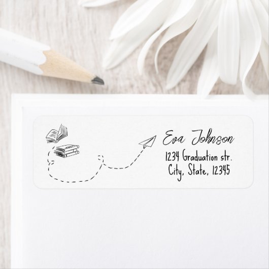 Personalized Graduation Return Address Label ラベル (インサイチュ)
