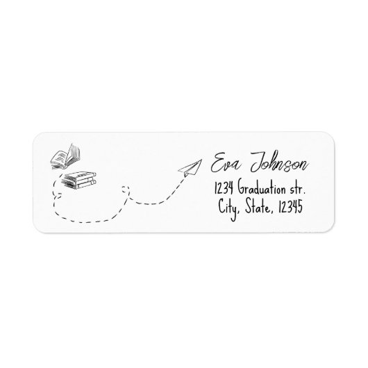 Personalized Graduation Return Address Label ラベル (正面)