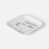 Personalized Graduation Square Paper Plates ペーパープレート (傾斜あり)