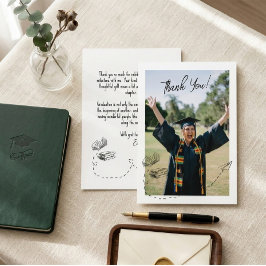 Personalized Graduation Thank You Card with Photo サンキューカード