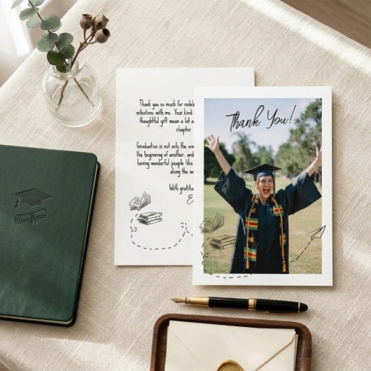 Personalized Graduation Thank You Card with Photo サンキューカード