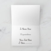 Personalized Graduation with Butterflies and Hat カード (内部)