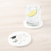 Personalized Graduation with Butterflies and Hat コースター (側面)