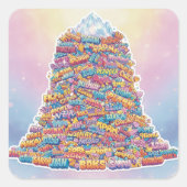 Personalized Graffiti Name Avalanche スクエアシール (正面)