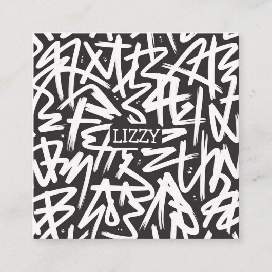 Personalized Graffiti Name Pattern — Custom Urban エンクロージャーカード (正面)