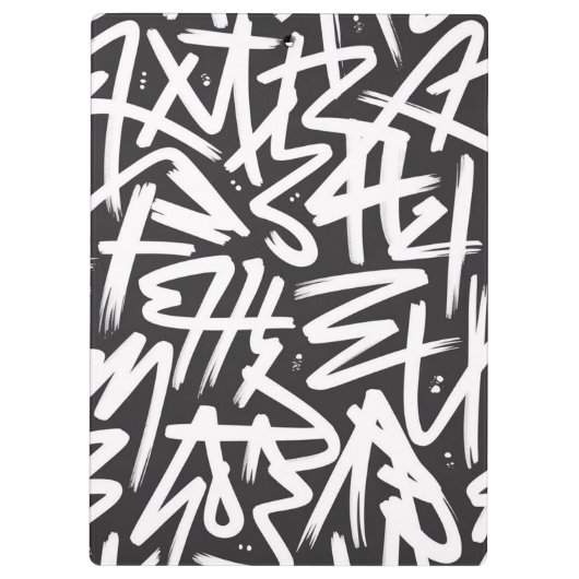 Personalized Graffiti Name Pattern — Custom Urban クリップボード (裏面)
