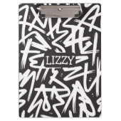 Personalized Graffiti Name Pattern — Custom Urban クリップボード (正面)