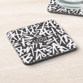 Personalized Graffiti Name Pattern — Custom Urban コースター (左側)