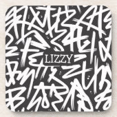 Personalized Graffiti Name Pattern — Custom Urban コースター (正面)