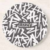 Personalized Graffiti Name Pattern — Custom Urban コースター (正面)