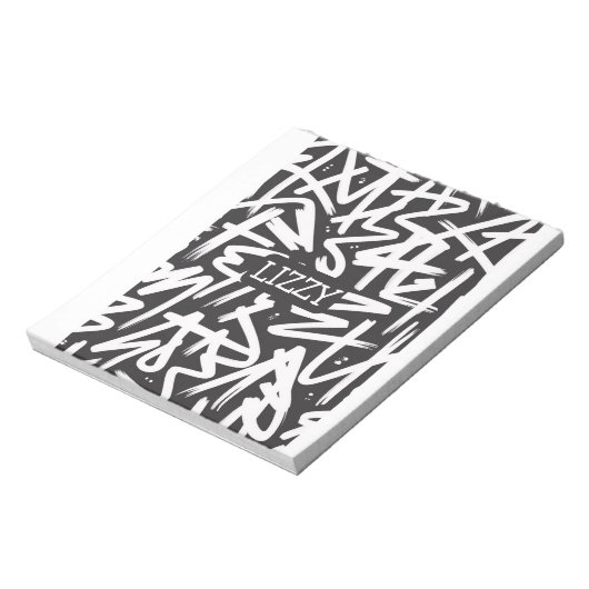 Personalized Graffiti Name Pattern — Custom Urban ノートパッド (回転)