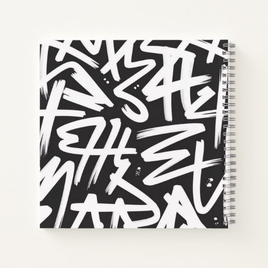Personalized Graffiti Name Pattern — Custom Urban ノートブック (裏面)
