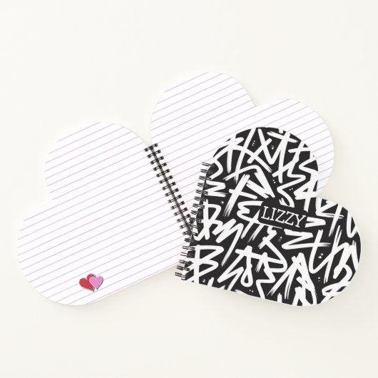 Personalized Graffiti Name Pattern — Custom Urban ノートブック (内部)
