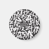 Personalized Graffiti Name Pattern — Custom Urban マグネット (正面)
