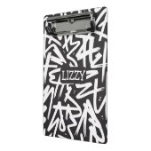 Personalized Graffiti Name Pattern — Custom Urban ミニクリップボード (アングル2)