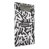 Personalized Graffiti Name Pattern — Custom Urban ミニクリップボード (アングル)