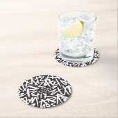 Personalized Graffiti Name Pattern — Custom Urban ラウンドペーパーコースター (インサイチュ)