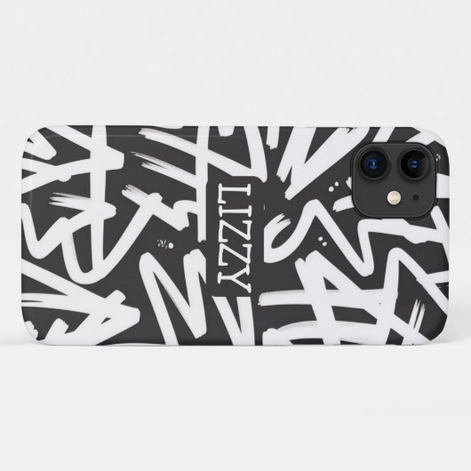 Personalized Graffiti Name Pattern — Custom Urban Case-Mate iPhoneケース (裏面(横))