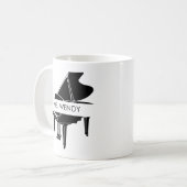Personalized Grand Piano コーヒーマグカップ (正面左)