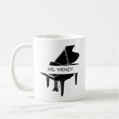 Personalized Grand Piano コーヒーマグカップ (左)