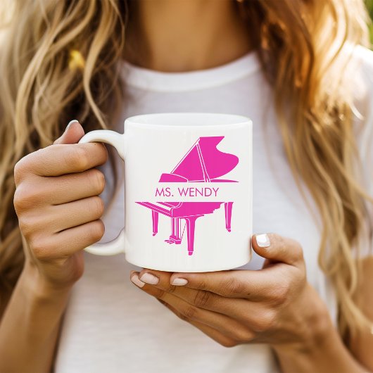 Personalized Grand Piano コーヒーマグカップ