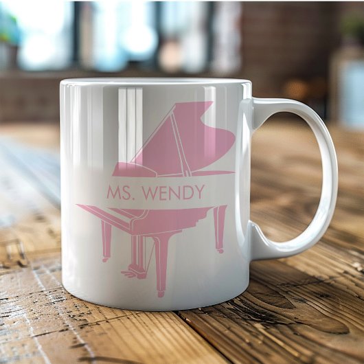 Personalized Grand Piano コーヒーマグカップ