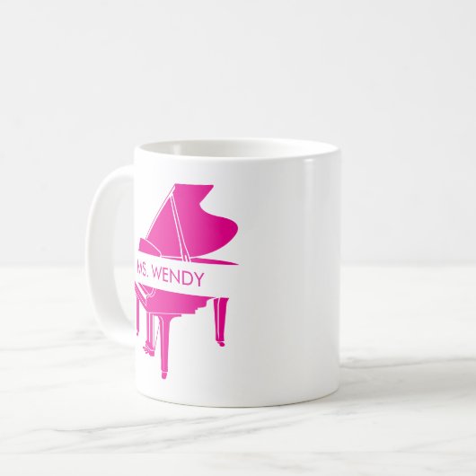 Personalized Grand Piano コーヒーマグカップ (正面左)