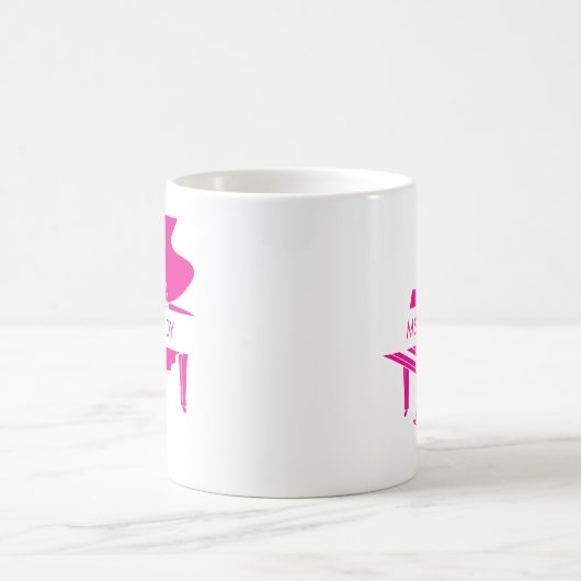 Personalized Grand Piano コーヒーマグカップ (中央)