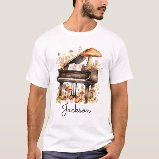 Personalized Grand Piano Mug – Custom Name  Tシャツ (正面)