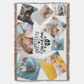 Personalized Grandchild Photo Blanket for Grandma スローブランケット (正面縦)
