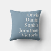 Personalized Grandchildren Names | Dusty Blue クッション (裏面)