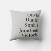 Personalized Grandchildren Names | Soft Gray クッション (裏面)