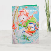 Personalized Granddaughter's Christmas Card カード (正面)