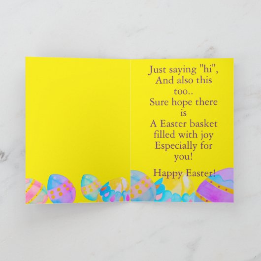 Personalized Granddaughter's Easter Greeting Card  カード (内部)