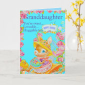 Personalized Granddaughter's Easter Greeting Card  カード (黄色い花)