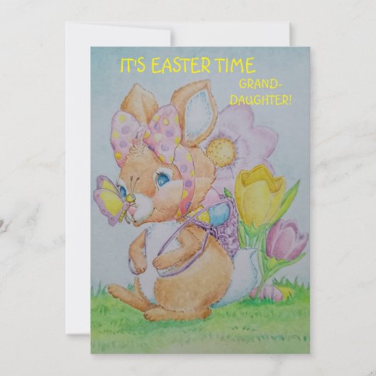 Personalized Granddaughter's Easter Greeting Card シーズンカード (正面)