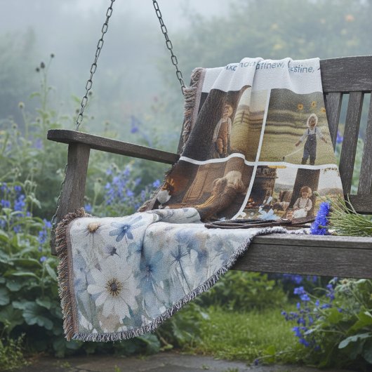 Personalized Grandkids Collage スローブランケット