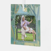 Personalized Grandma and Me Custom Photo Ornament ガラスオーナメント (正面左)