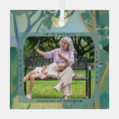 Personalized Grandma and Me Custom Photo Ornament ガラスオーナメント (裏面)