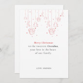 Personalized Grandma Christmas Card 招待状 (正面/裏面)