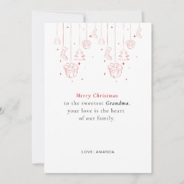 Personalized Grandma Christmas Card 招待状
