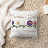 Personalized Grandma Crochet Style Birth Flower  クッション (ブランケット)