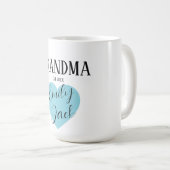 Personalized Grandma Customs script Name コーヒーマグカップ (正面右)