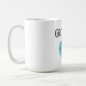 Personalized Grandma Customs script Name コーヒーマグカップ (左)